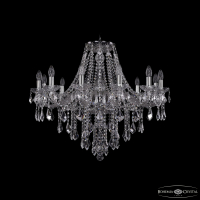 Подвесная люстра Bohemia Ivele Crystal 1415/12/300 Ni Leafs