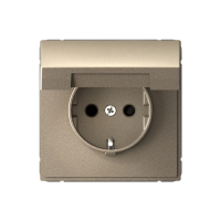 ARTGALLERY РОЗЕТКА с заземл. со шторк. с крышк., 16А, IP20,  механизм, быстрозажимные клеммы, шампань Systeme Electric GAL000546S