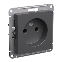 Розетка б/з без шторок, 16А, механизм Systeme Electric AtlasDesign Базальт ATN001441