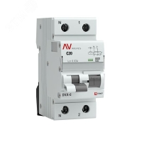 Автомат дифференциальный DVA-6 1P+N 20А (C) 30мА (А) 6кА AVERES EKF rcbo6-1pn-20C-30-a-av