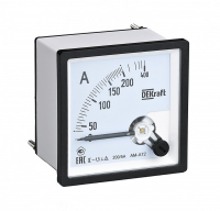 Амперметр аналоговый 150/5А AC 72х72мм КТ 1.5 трансформаторное подключение Dekraft 50209DEK