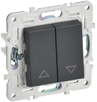 SKANDY Выключатель жалюзи 10А SK-V12T титан IEK SK-V15-0-10-K48