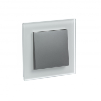 Рамка однопостовая ATLASDESIGN NATURE, МАТОВОЕ СТЕКЛО БЕЛЫЙ Systeme Electric ATN330101