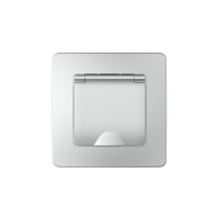 BLANCA С/У IP44 РОЗЕТКА с заземл. со шторк., с крышкой, 16А, 250В, АЛЮМИНИЙ Systeme Electric BLNRS441113