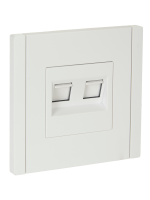 FORTE&PIANO Розетка компьютерная двойная RJ45 кат.5E FP233 белый IEK FP-K20-1-K01