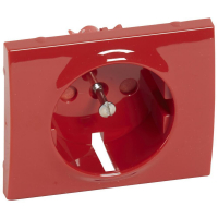 Лицевая панель Legrand Galea Life розетки 2К+З со шторками немецкий стандарт красная 777029