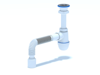 Сифон для умывальника АНИ 1 1/2' x 40 с гибкой трубой 40х50 АНИ пласт C0110