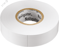 Изолента ПВХ белая 15мм 20м Navigator Group 71102 17349