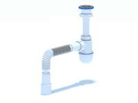 Сифон для умывальника АНИ 1 1/2' x 40 с гибкой трубой 40х40/50 АНИ пласт C0115