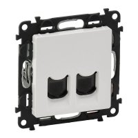 Телефонная розетка RJ11 двойная Legrand Valena Life белая 753139