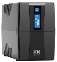 Источник бесперебойного питания Line-interactive 800ВА/480Вт , фаза 1/1, LCD дисплей, с АКБ 1х9AH, USB, Schuko ITK EET-0800VA-1-001-S