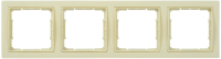 РУ-4-БК Рамка четырехместная квадратная BOLERO Q1 кремовый IEK EMB42-K33-Q1