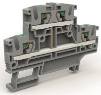 Двухярусная клемма с объединенными ярусами на 4 кв.мм DKC ZEFD410GR