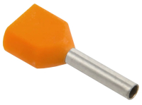 Наконечник-гильза НГИ2 0.5-8 с изолированным      фланцем (оранжевый) (100 шт) ИЭК IEK UTE10-D1-8-100