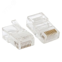 Коннектор RJ-45 TERACOM неэкранированный 8P8C Cat.5E универсальный (упак.50шт) EKF TRC-PLUG-5EUTP-50