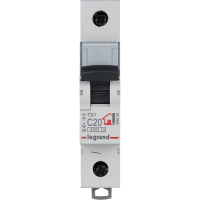 Выключатель автоматический однополюсный 20А C TX3 6кА Legrand 404029