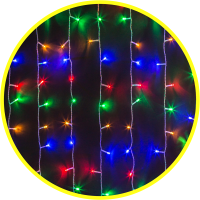 Гирлянда новогодняя светодиодная NGF-C01-288RGBY-8-1.5х1.5м-230-C8-TR-IP20 Navigator Group 61860 21302