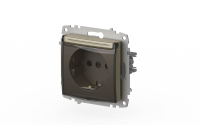 Розетка с крышкой и заземлением ELBI Zena Vega 609-011400-218