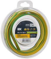 Трубка термоусадочная ТТУ нг-LS 10/5 желто-зеленая (2м/упак) IEK UDR12-010-005-002-K52-T