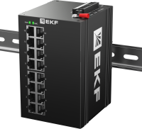 Коммутатор промышленный управляемый уровня L2 ML2-16GT, 16 портов 10/100/1000Base-T(X) RJ45, монтаж на динрейку TSX EKF TSX-ML2-16GT