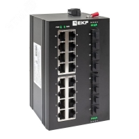 Коммутатор промышленный неуправляемый U-8GX/SFP-16GT, 8 портов 1000Base-X SFP, 16 портов 10/100/1000Base-T(X) RJ45, монтаж на динрейку TSX EKF TSX-U-8GX/SFP-16GT