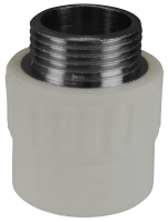 Муфта переходная с наружной резьбой 25 x 3/4 (100/25)  СЕРАЯ Valfex 10130025Г