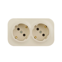 Розеточный блок двойной с/з со шторками Legrand Quteo 782267