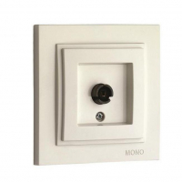 Розетка TV концевая с экраном Mono Electric Despina-Larissa слоновая кость 500-000105-138