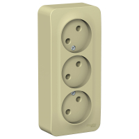 BLANCA О/У РОЗЕТКА 3-ая без заземления без шт. ИЗОЛ.ПЛ., 16А, 250В, БЕЖЕВЫЙ Systeme Electric BLNRA000317