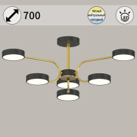 Люстра на штанге Reluce 03325-0.3-06 BK+COPPER