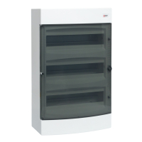 "Щит распределительный навесной ""Unix"" прозрачная дверь 3х18 (54) модулей 526х396х112 IP40" EKF uх-3х18-n