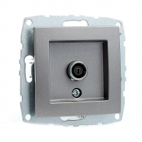 Розетка TV проходная Mono Electric Despina-Larissa антрацит 500-002405-137