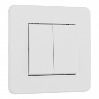 Выключатель двухклавишный Arte Milano SET16-1-30-2 white