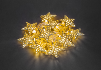 Гирлянда новогодняя светодиодная NGF-D042-02 нить золотые звезды WW 1.6м IP20 Navigator Group 95038 30609