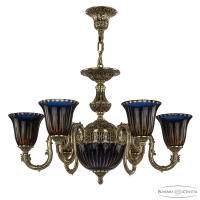 Подвесная люстра Bohemia Ivele Crystal Florence 71203P/6/175 GB P2 U Amber-Blue/H-1K