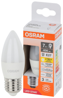 Лампа светодиодная LED Star Свеча 7Вт (замена 60Вт), 600Лм, 2700К, цоколь E27 OSRAM LEDVANCE 4058075696952