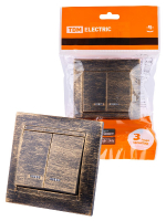 Выключатель двухклавишный с подсветкой Лама TDM Electric SQ1815-0747