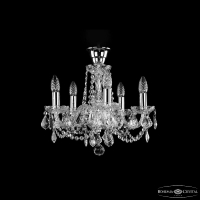 Подвесная люстра Bohemia Ivele Crystal 1402/5/141 Ni Leafs Tube