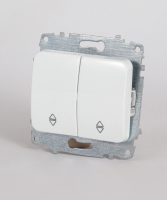 Переключатель двухклавишный проходной ELBI Jazz 607-010200-211