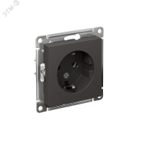 ATLASDESIGN РОЗЕТКА с заземлением, 16А, механизм, БАЗАЛЬТ Systeme Electric ATN001443