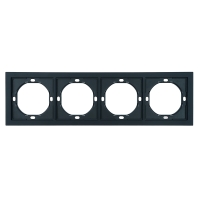 Рамка 4-местная Stekker Мия PFR00-3004-05 черный бархат 50464