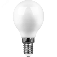 Лампа светодиодная LED 13вт Е14 белый матовый шар SAFFIT SBG4513 55158