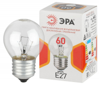Лампа накаливания Эра P-60-E27-230-CL шар Б0066558 ЭРА