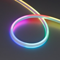 Светодиодная лента герметичная Arlight WAVE-SIDE-DOUBLE-B84-16х15mm 24V RGB (10 W/m, IP67, 5m, wire x1) (Вывод боковой) 059735