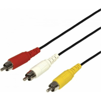 Кабель 3 RCA - 3 RCA, длина 1.5 метра, черный, 17-0202, REXANT