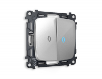 Комплект механизма 2-кл выключателя с подсветкой Ambrella Volt Omega MO404020