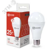 Лампа светодиодная LED-A65-VC 25Вт 230В Е27 4000К 2380Лм IN HOME IN-HOME 4690612024080