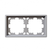 Рамка серия FD 2-постовая, цвет Белый матовый (soft touch) Jasmart FD1002PWM