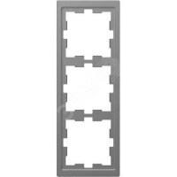 Рамка трехпостовая D-Life сталь нержавеющая SD Schneider Electric MTN4030-6536