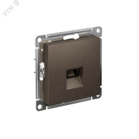Розетка ATLASDESIGN компьютерная RJ45 механизм мокко Systeme Electric ATN000683